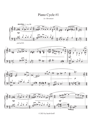 Book cover for Piano Cycle #1 for solo piano