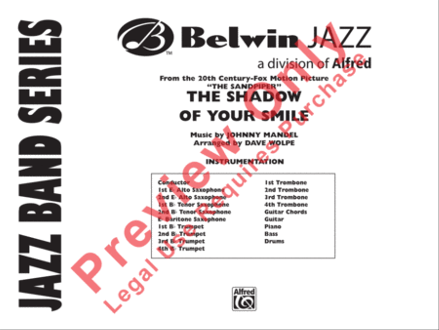 The Shadow of Your Smile (from The Sandpiper) Jazz Ensemble scores gallery preview page 2