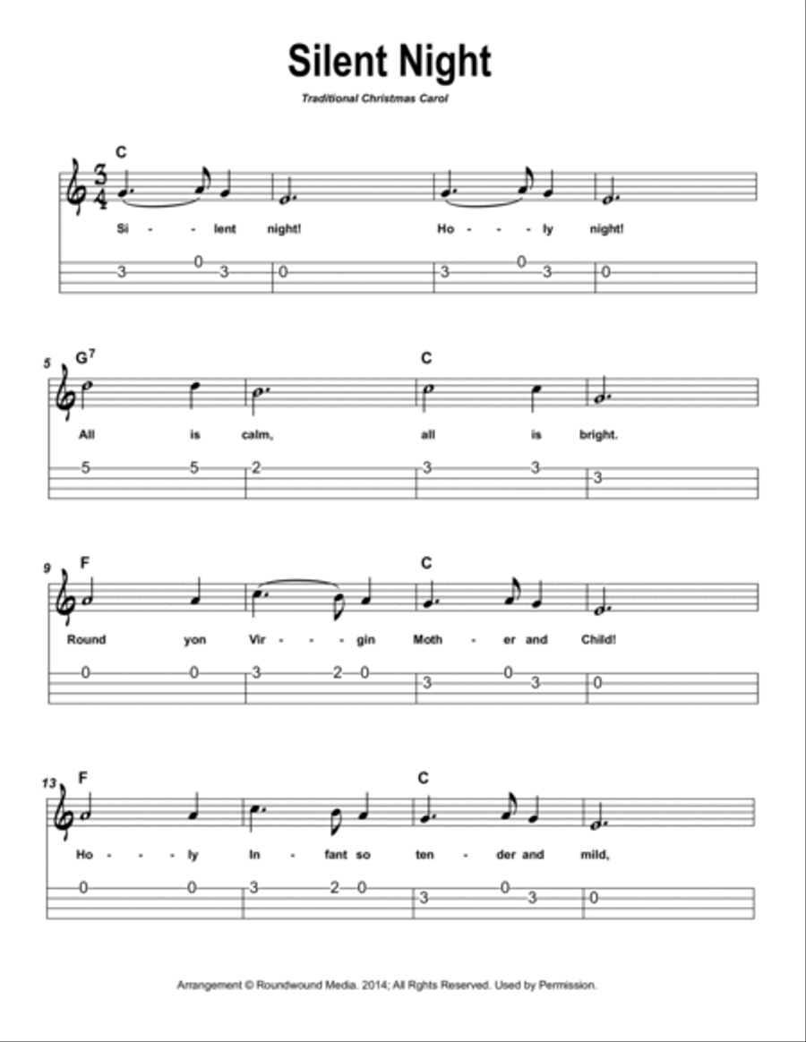 Silent Night (Beginner Ukulele w/TAB) Silent Night (Beginner Ukulele w/TAB) Ukulele scores gallery preview page 2