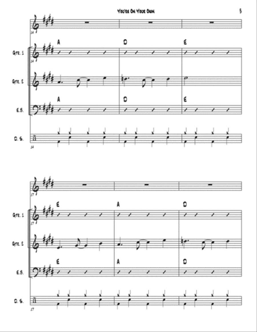 You're on Your Own (score) Large Ensemble scores gallery preview page 3