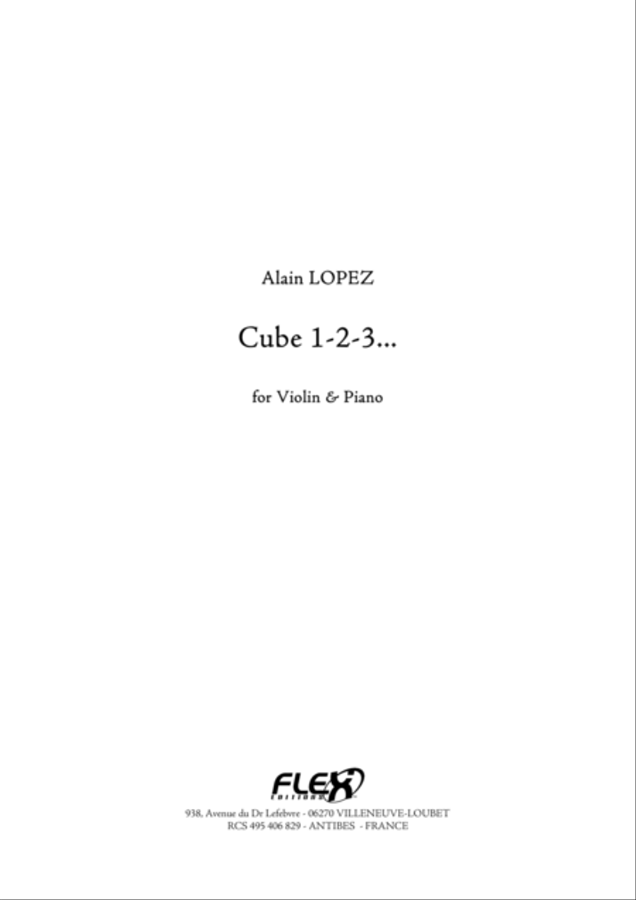 Cube 1-2-3... Violin Solo scores gallery preview page 1