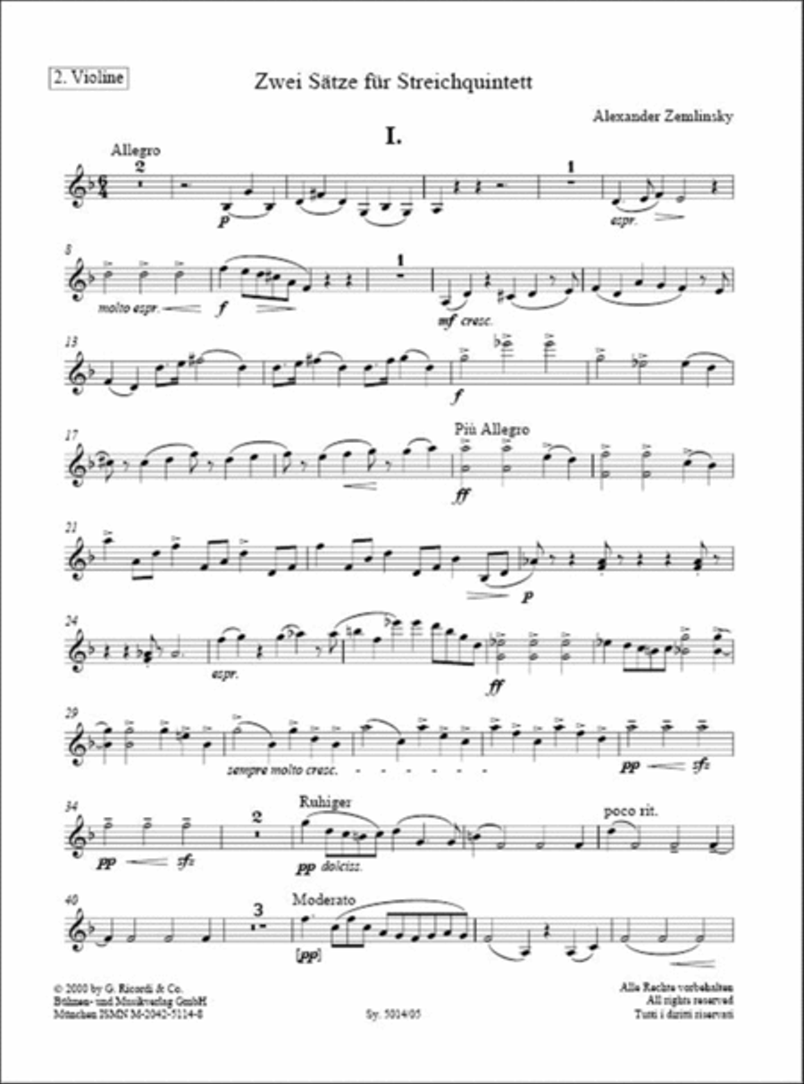 2 Sätze für Streichquintett String Quintet scores gallery preview page 5