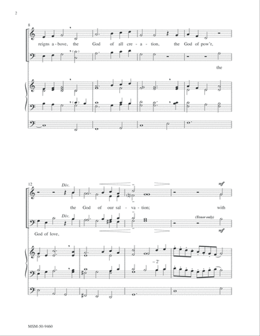 Sing Praise to God Who Reigns Above 4-Part scores gallery preview page 3
