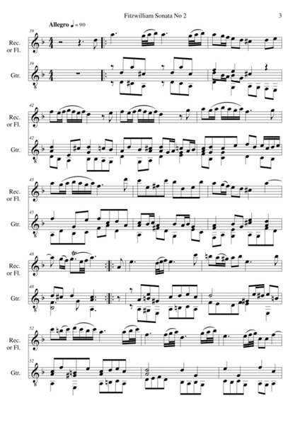 Fitzwilliam sonata for alto recorder or flute and guitar image number null