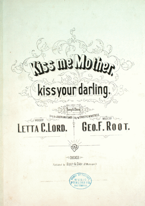 Book cover for Kiss Me Mother, Kiss Your Darling. Song & Chorus