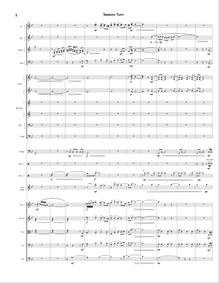 Seasons Turn (Andante from Symphony No. 1) Full Orchestra scores gallery preview page 4