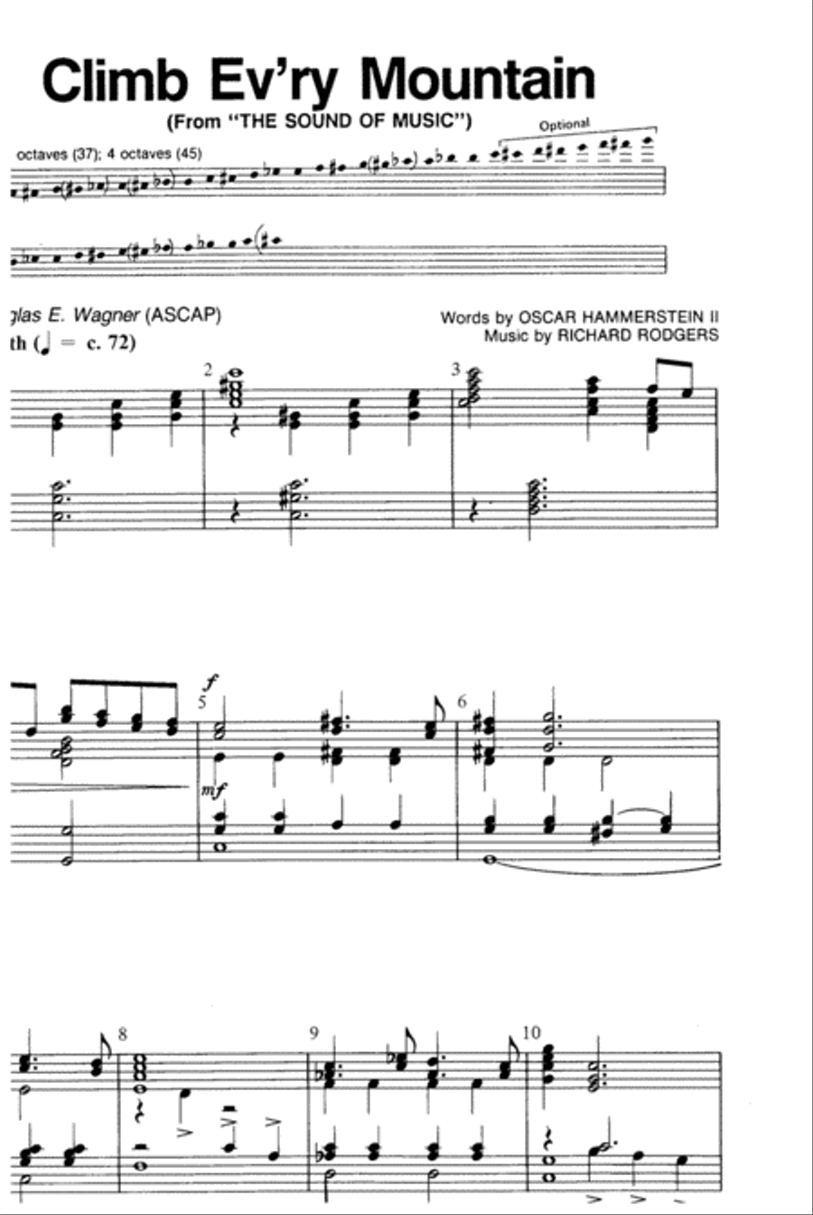 Climb Ev'ry Mountain 4-Octaves scores gallery preview page 9