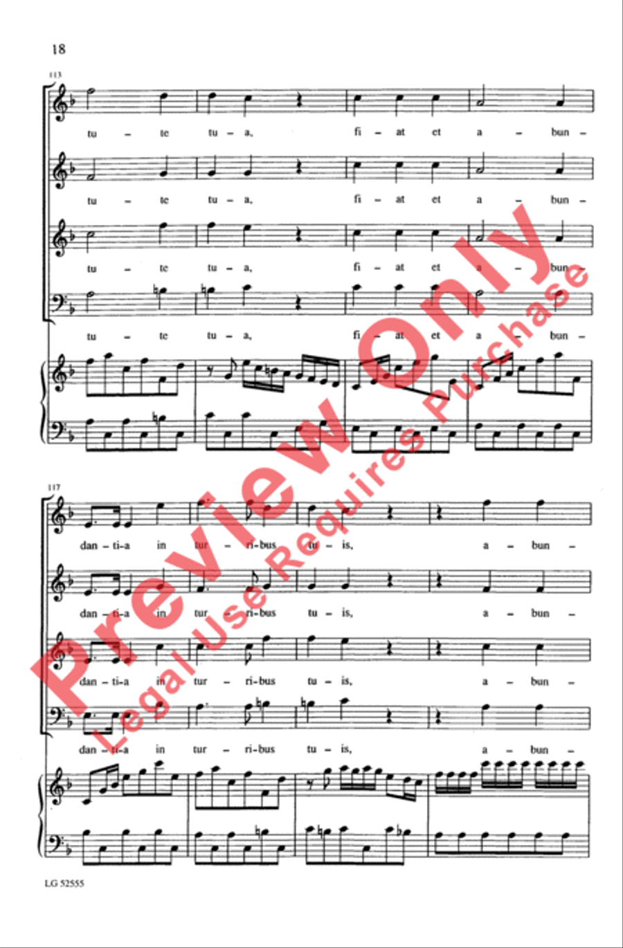 Laetatus Sum 4-Part scores gallery preview page 18