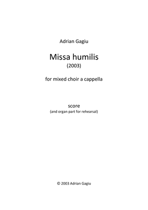 Missa humilis, op. 22