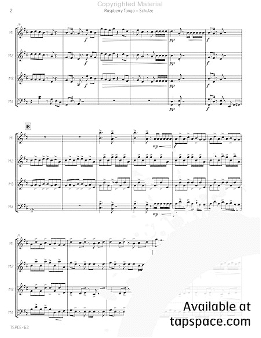 Raspberry Tango Percussion Ensemble scores gallery preview page 5
