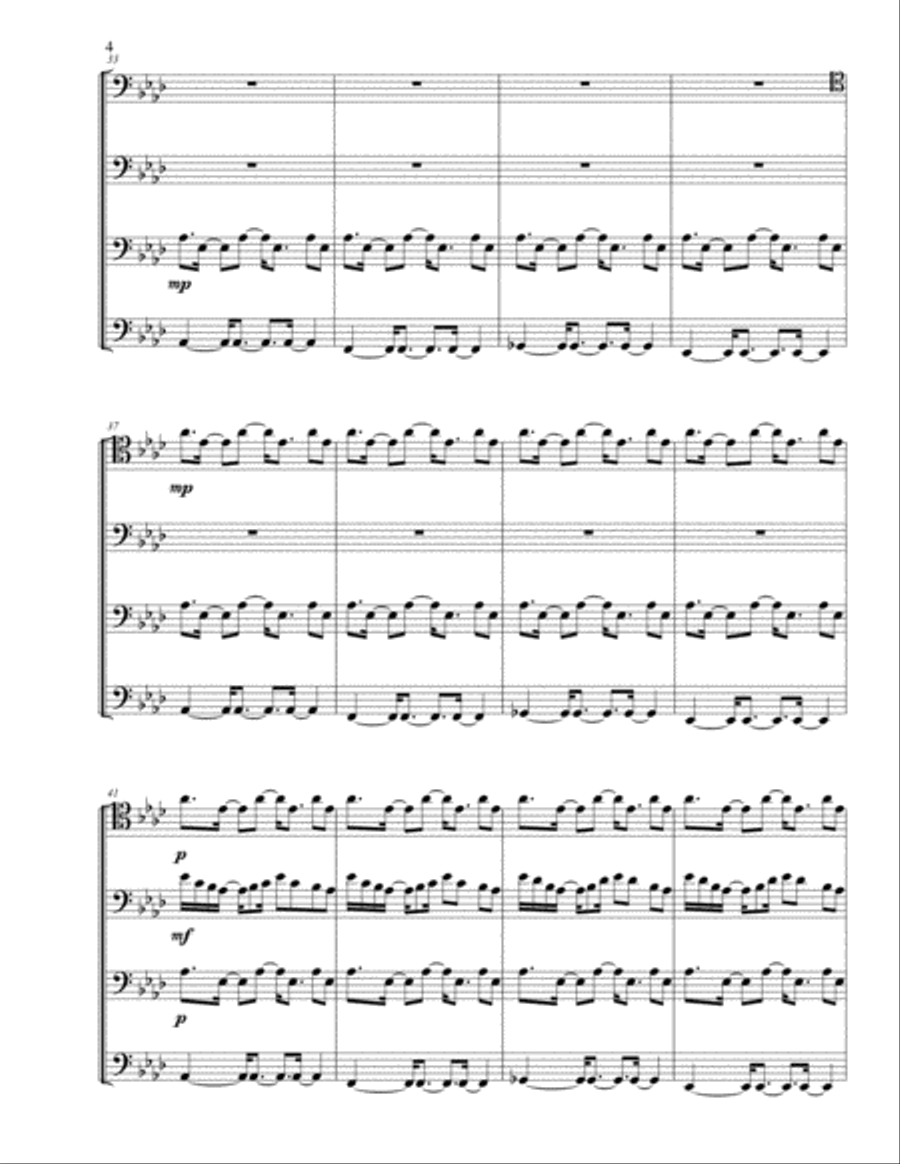 Axel F Woodwind Quartet scores gallery preview page 4