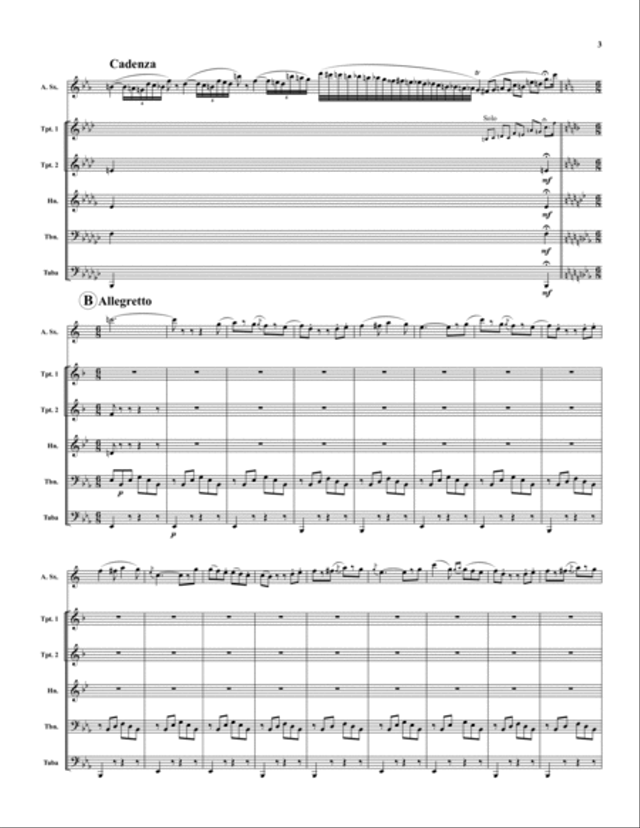 Carnival of Venice Saxophone Solo scores gallery preview page 3