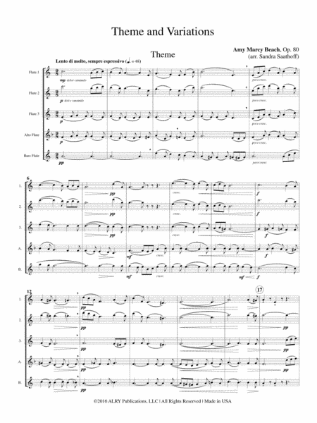Theme and Variations for Flute Choir