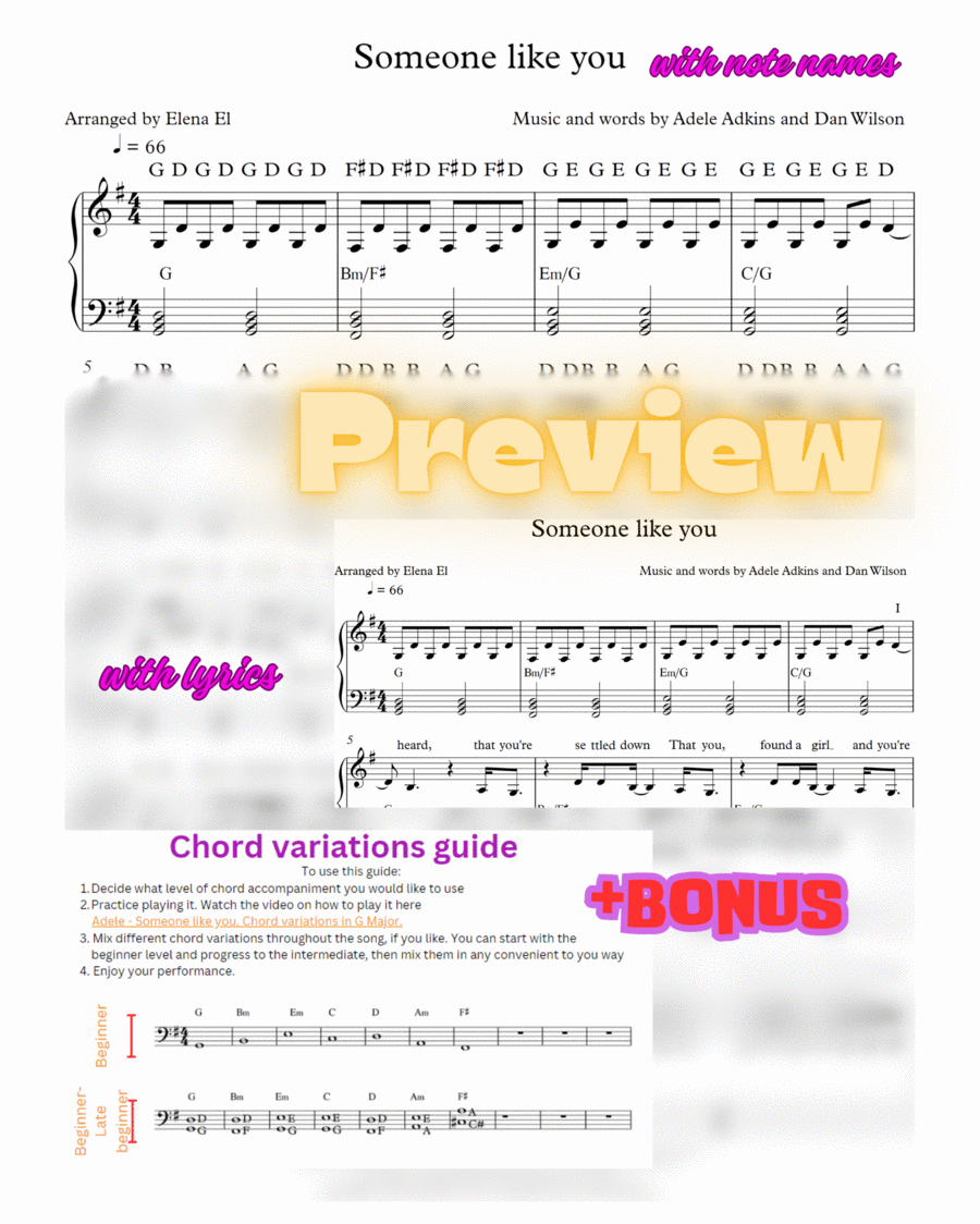 Someone Like You Voice scores gallery preview page 1