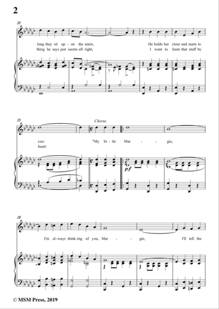 Con Conrad;J. Russel Robinson-Margie,in G flat Major,for Voice&Piano Voice scores gallery preview page 4