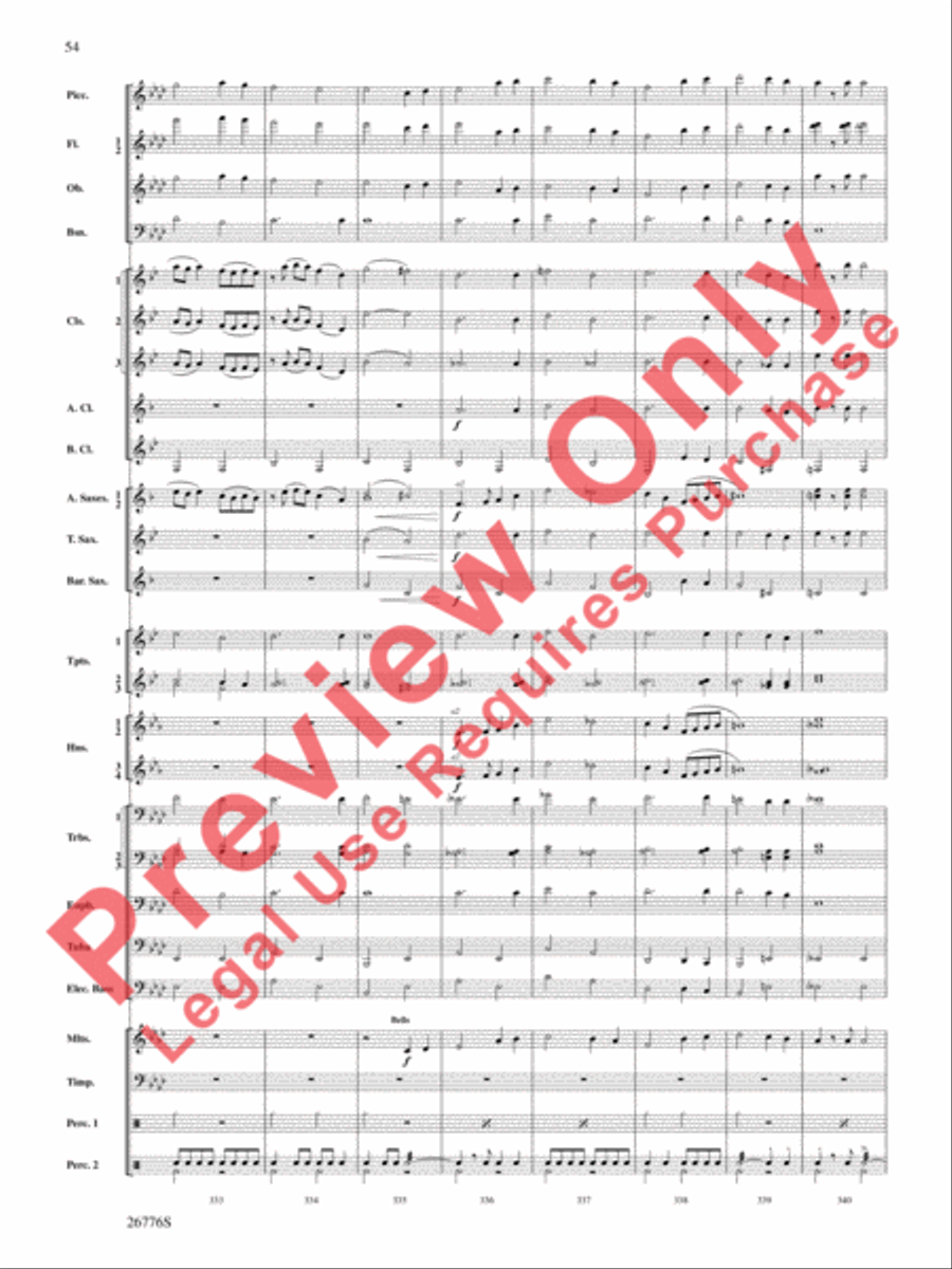 The Music of Disneyland Concert Band scores gallery preview page 55