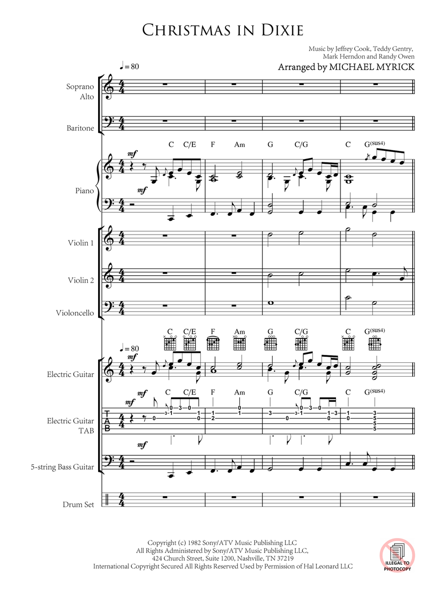 Christmas In Dixie 3-Part scores gallery preview page 2