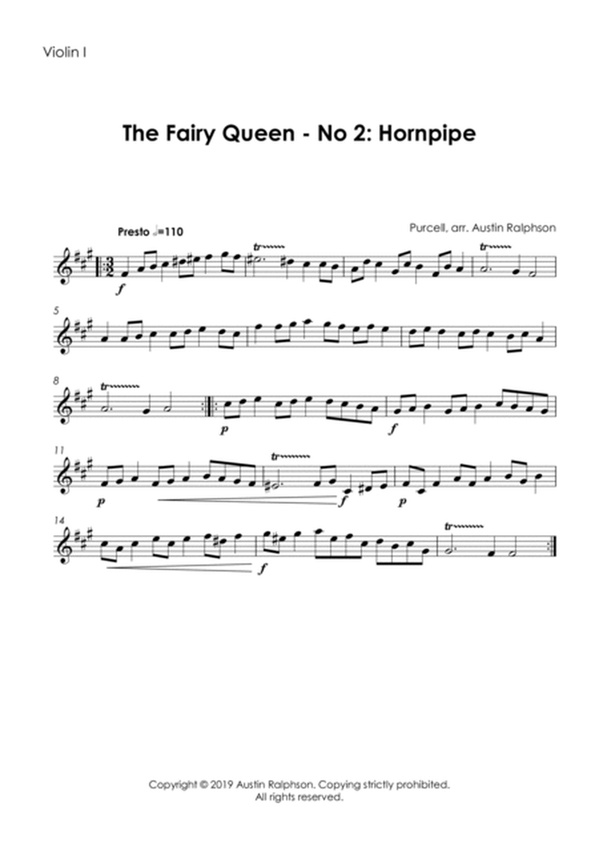 The Fairy Queen (Purcell) No.2: Hornpipe - string quartet image number null