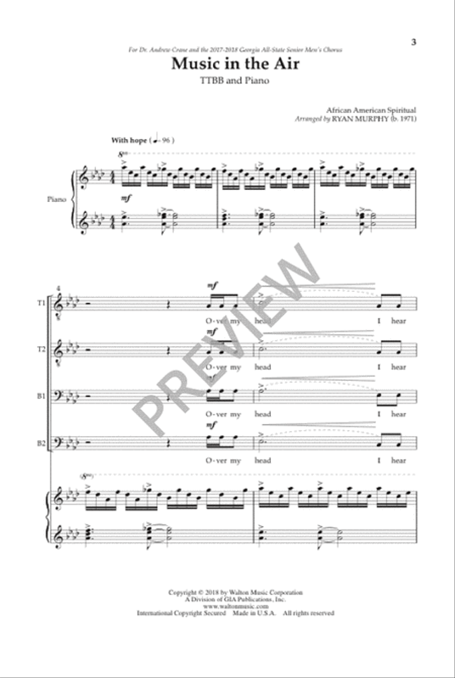 Music in the Air (TTBB) Music in the Air (TTBB) TTBB scores gallery preview page 4