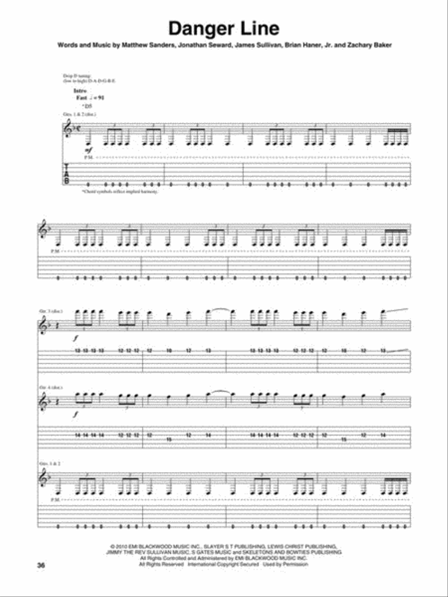 Avenged Sevenfold – Nightmare Electric Guitar scores gallery preview page 6