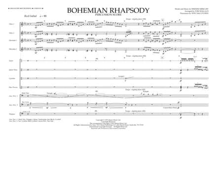 Bohemian Rhapsody - Percussion Score