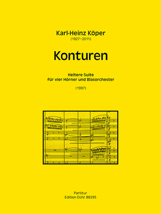 Konturen (1997) -Heitere Suite für vier Hörner und Blasorchester-