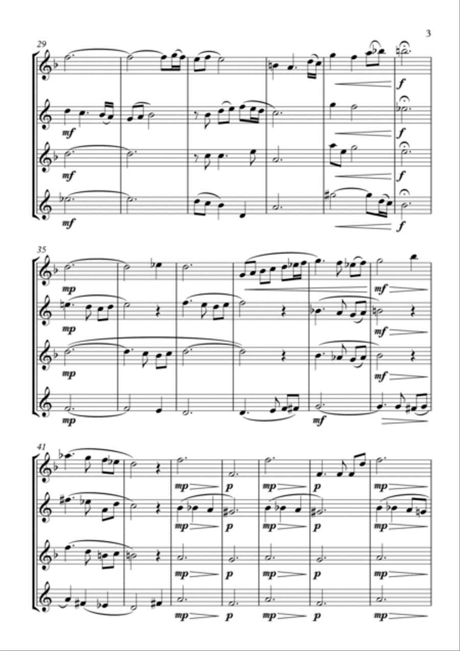 If Only - Saxophone Quartet Saxophone Quartet scores gallery preview page 3