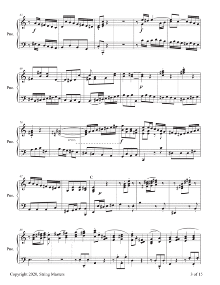 Bach, Concerto in A minor, BWV 1041 - Piano Accompaniment Piano, Vocal, Guitar scores gallery preview page 3