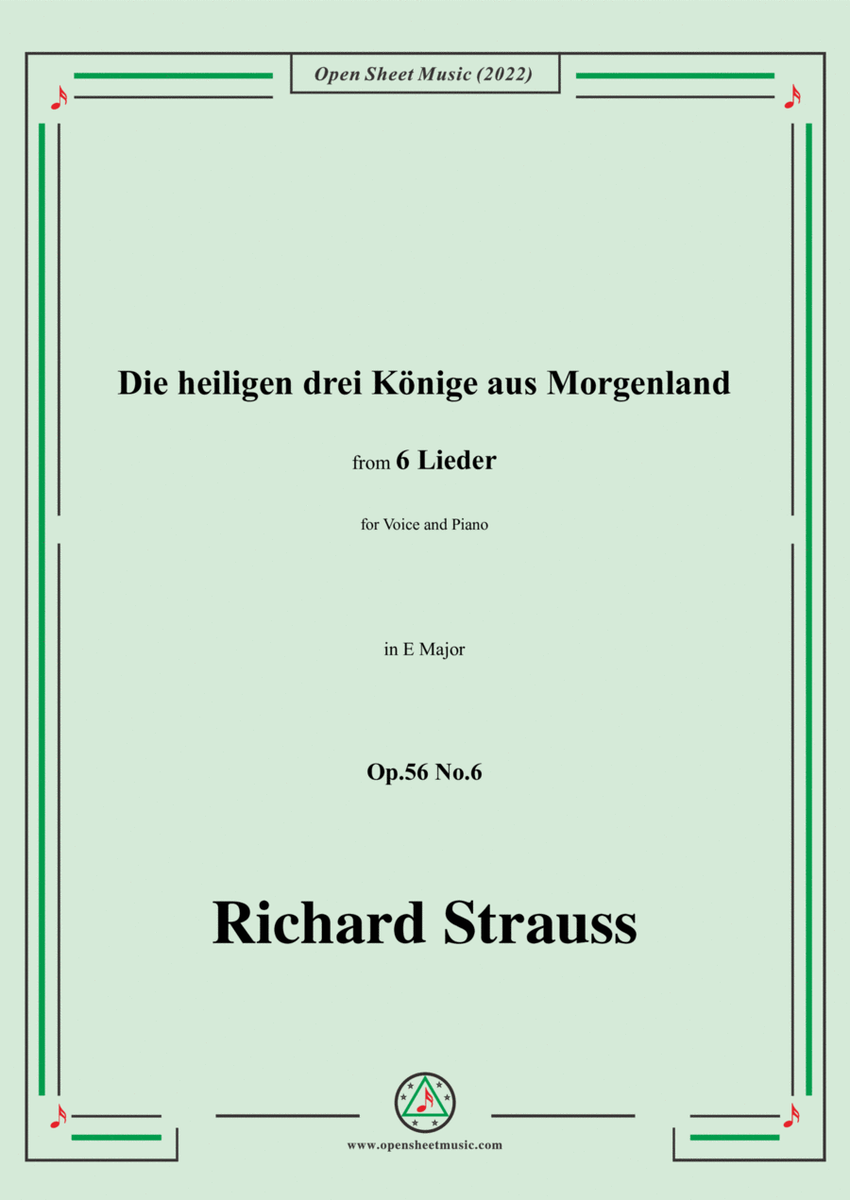 Richard Strauss-Die heiligen drei Könige aus Morgenland,in E Major image number null