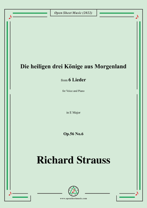 Richard Strauss-Die heiligen drei Könige aus Morgenland,in E Major