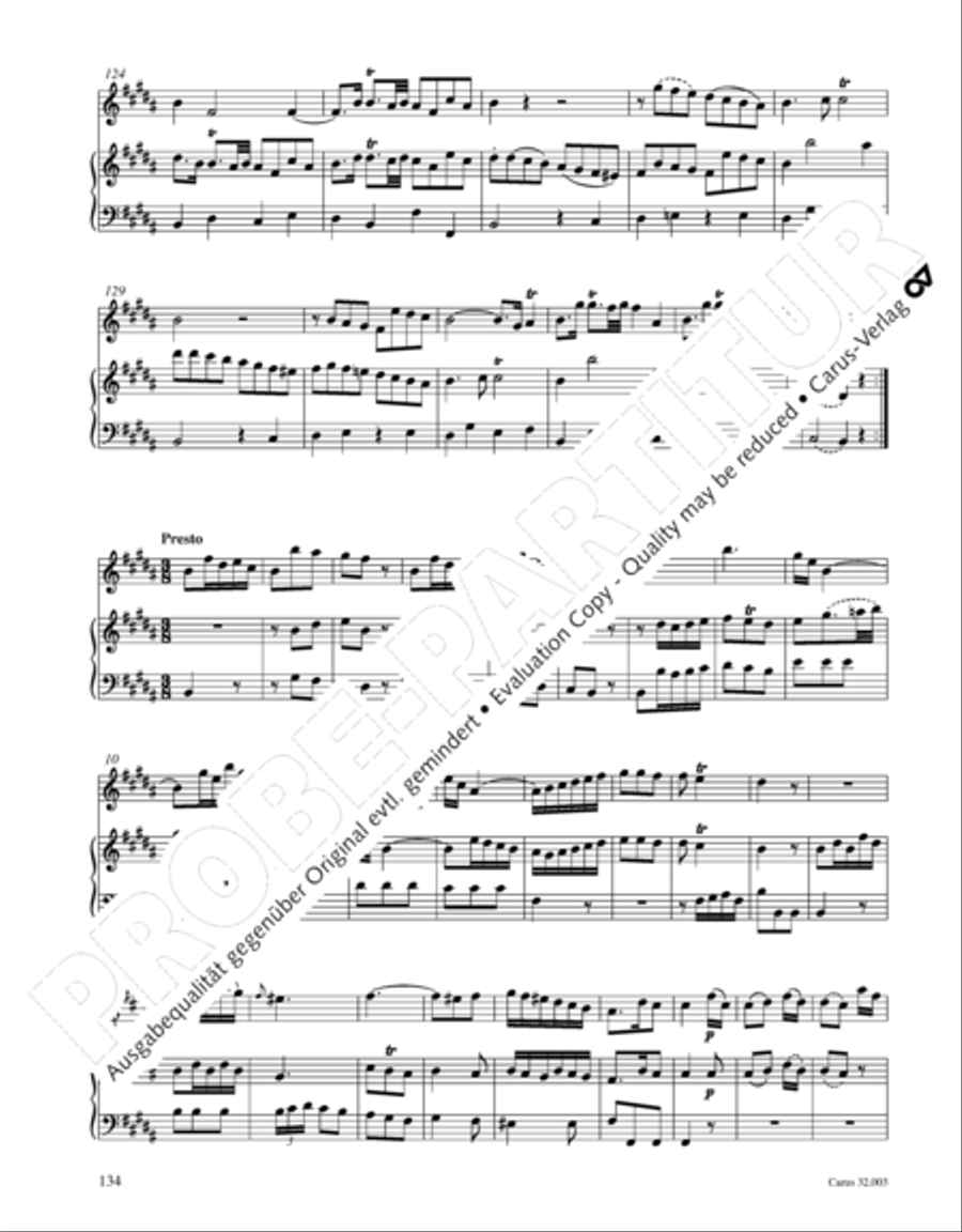 Gesamtausgabe Band 3 (Kammermusik: Duette, Solo- und Triosonaten) Score scores gallery preview page 155