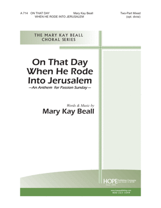 Book cover for On that Day When He Rode into Jerusalem
