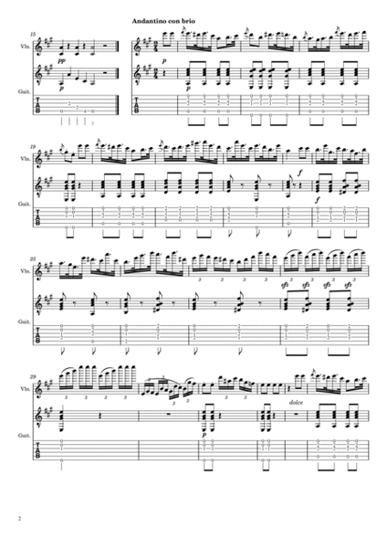 Paganini 6 Sonatas for Violin and Guitar Op.2 No.4