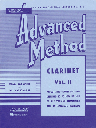 Book cover for Rubank Advanced Method – Clarinet Vol. 2
