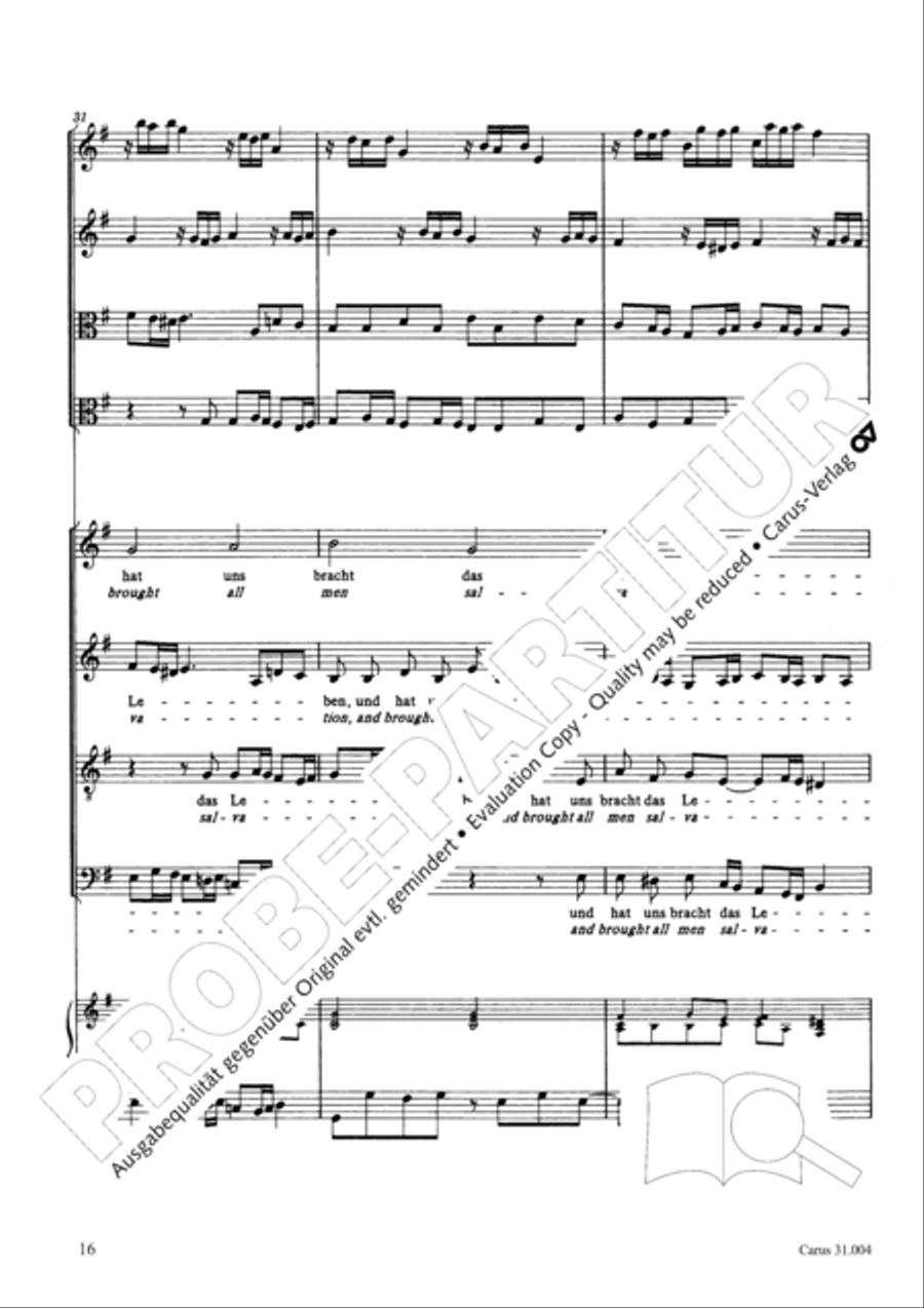 Christ lay in death's cold prison (Christ lag in Todesbanden) 4-Part scores gallery preview page 17