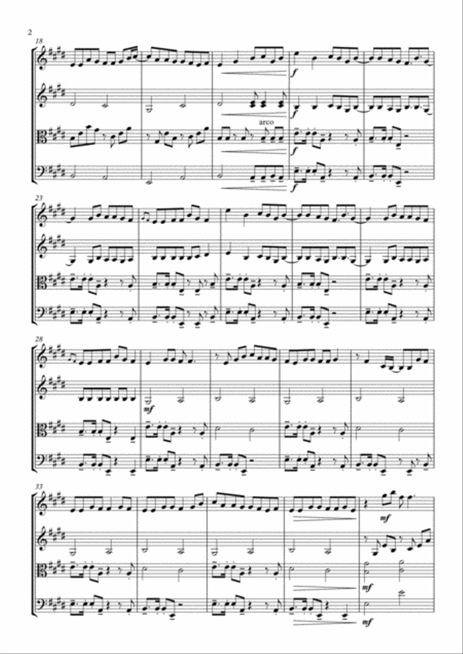 Cheerleader Cheerleader String Quartet scores gallery preview page 2