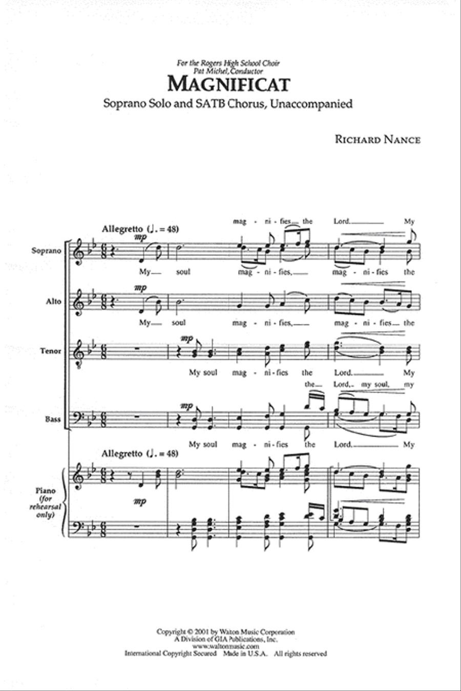 Magnificat (SATB divisi) Magnificat (SATB divisi) Divisi scores gallery preview page 2