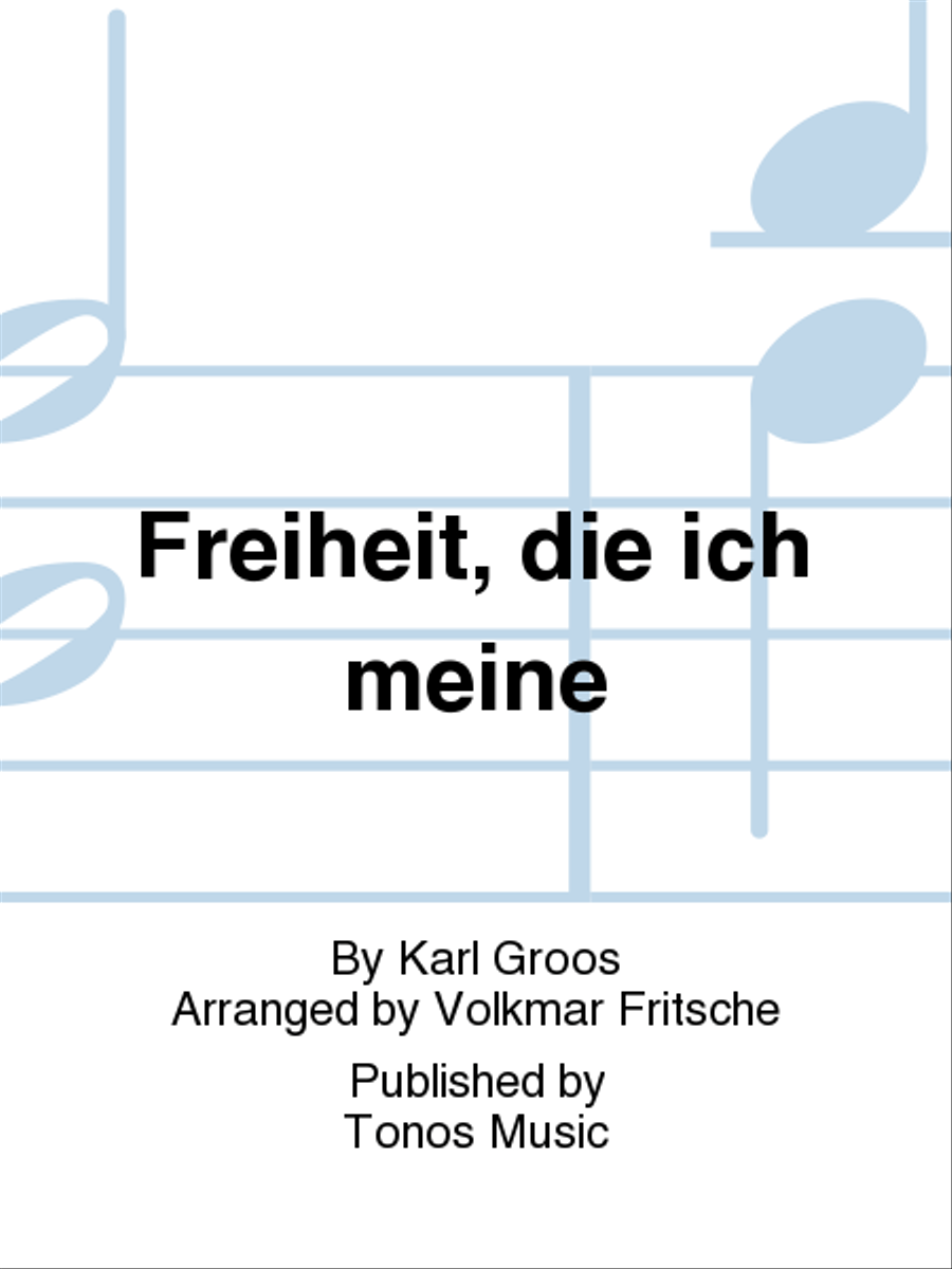 Freiheit, die ich meine TTBB scores gallery preview page 1