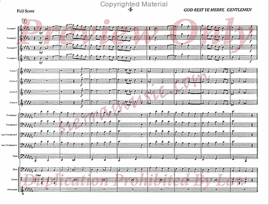 God Rest Ye, Merry Gentlemen Jazz Ensemble scores gallery preview page 6