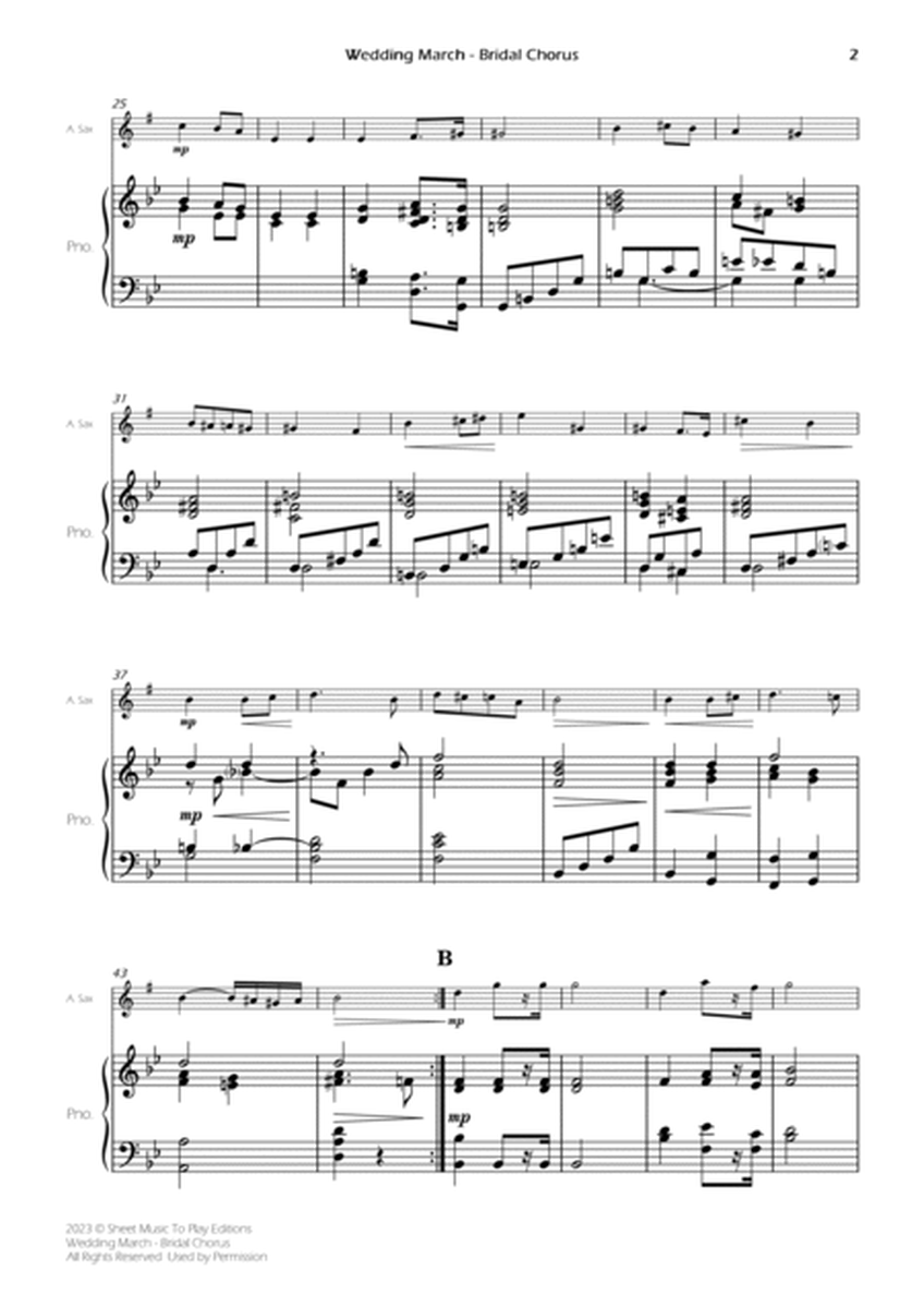 Wedding March (Bridal Chorus) - Alto Sax and Piano (Full Score and Parts) image number null