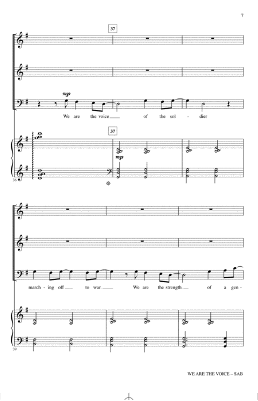 We Are The Voice We Are The Voice 3-Part scores gallery preview page 5