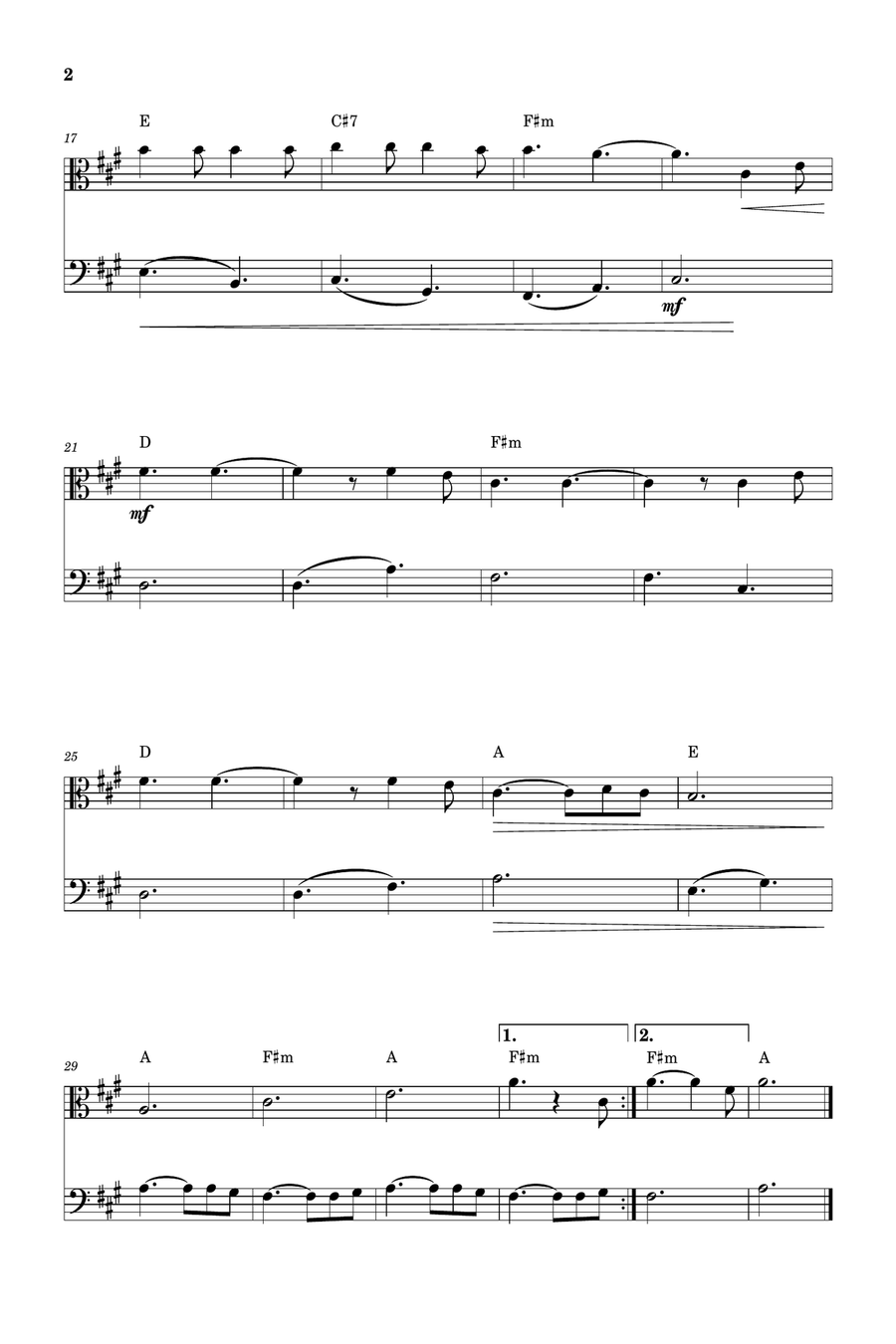 Hallelujah Bassoon scores gallery preview page 2
