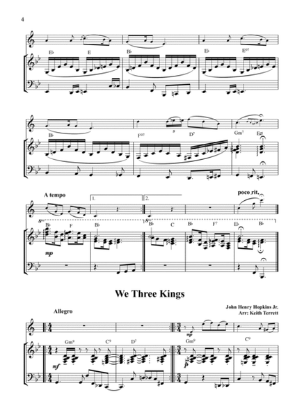 8 Jazzy Xmas Carols for Bb Tenor Saxophone & Piano image number null