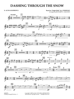 Dashing Through The Snow (based on "Jingle Bells") (arr. Richard L. Saucedo) - Eb Alto Saxophone 1