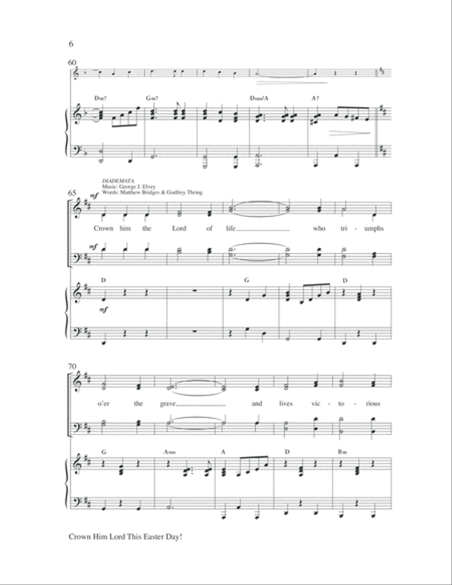 Crown Him Lord This Easter Day! 4-Part scores gallery preview page 7