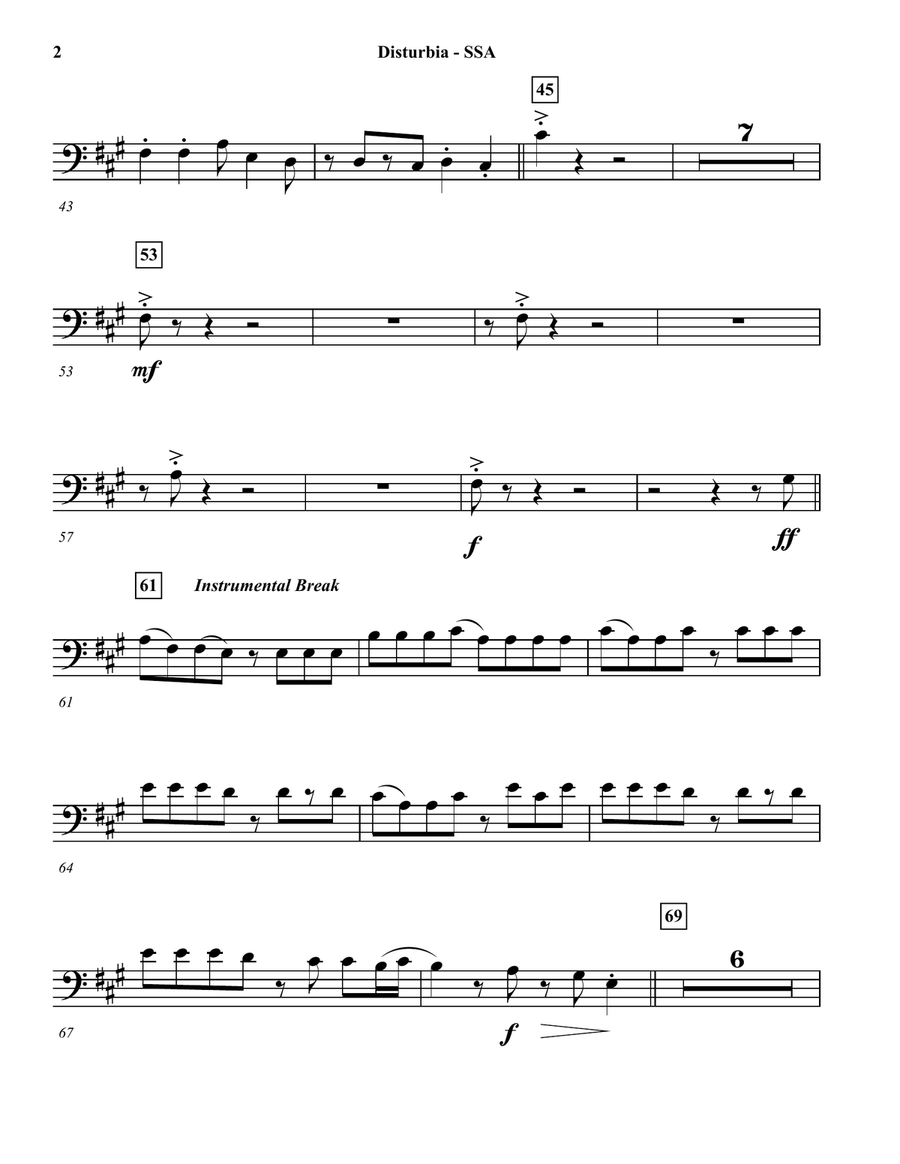 Disturbia Concert Band scores gallery preview page 5