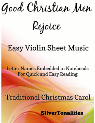 Book cover for Good Christian Men Rejoice Easy Violin Sheet Music