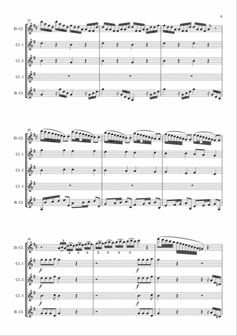 "Autumn" from The Four Seasons arranged for Clarinet Quintet image number null