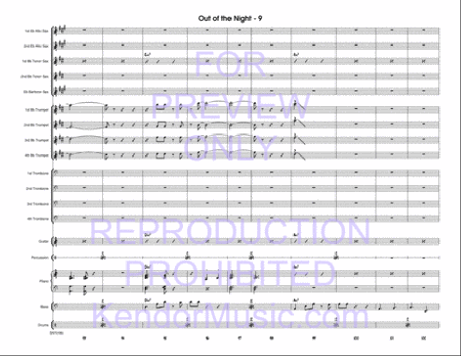 Out Of The Night (Dark Orchid) Jazz Ensemble scores gallery preview page 10