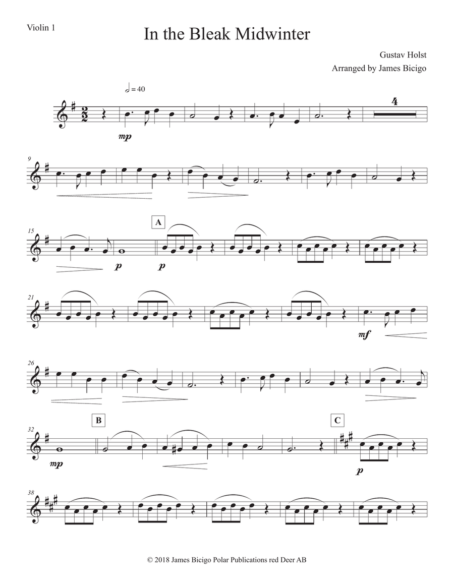 In the Bleak Midwinter String Orchestra scores gallery preview page 6